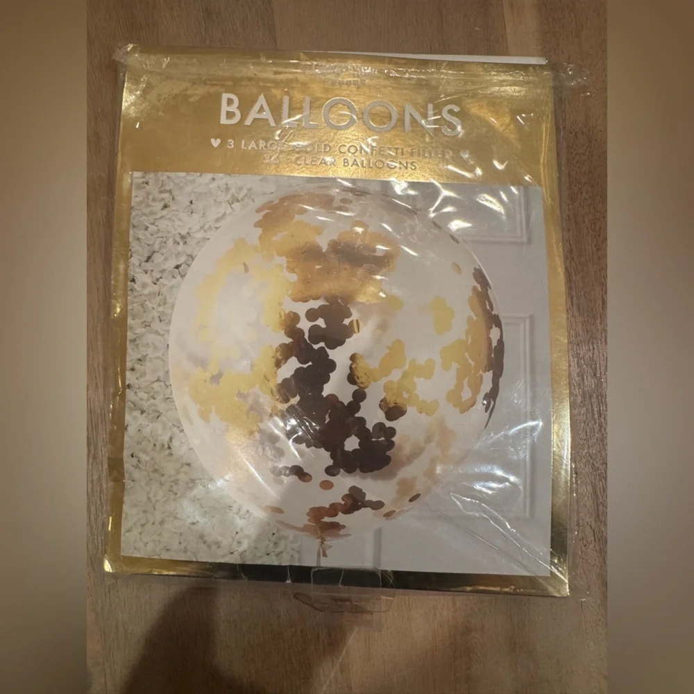 Gold Confetti Balloons Home Party Supplies